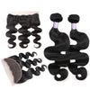 Funmi Hair 3 Bundles With Frontal 10A Peruvian Body Wave Virgin Hair 3 Bundles With 13x4 Lace Frontal Closure
