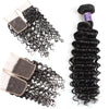 Easy Hair 10A Peruvian Virgin Hair Deep Wave 4 Bundles With Lace Closure Unprocessed Human Hair Bundles