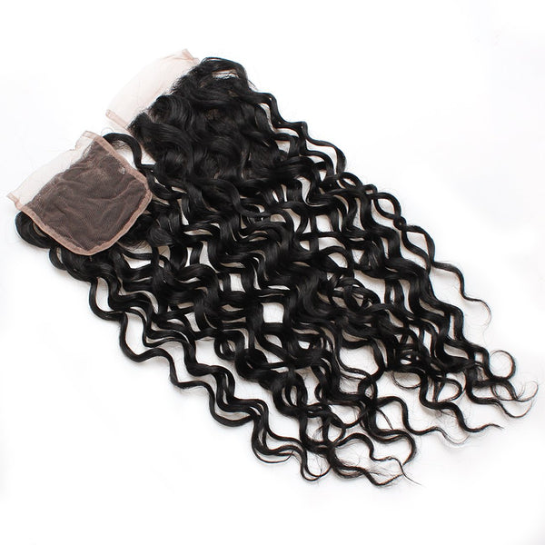 Easy Hair Virgin Brazilian Water Wave Human Hair 3 Bundles With Lace Closure - Easy Hair