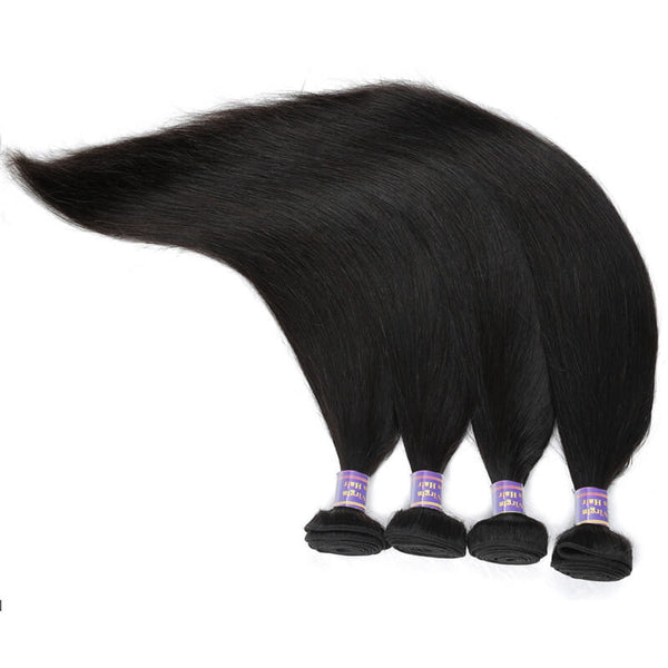 Easy Hair 10A High Quality Brazilian Virgin Hair Straight 4 Bundles Human Remy Hair Weave - Easy Hair