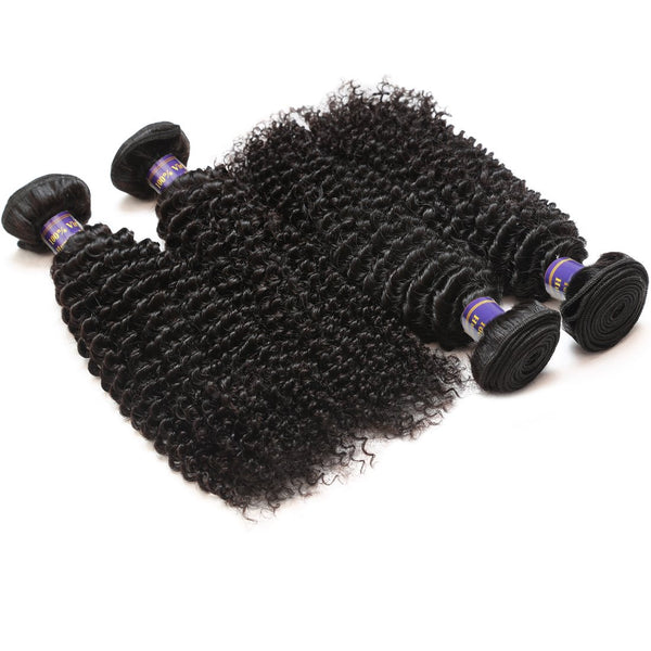 Easy Hair 10A Kinky Curly Malaysian Virgin Hair 4 Bundles With 13x4 Lace Frontal - Easy Hair
