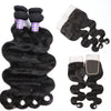 Easy Hair 10A Indian Virgin Hair Body Wave 4 Bundles With Closure Unprocessed Human Hair Bundles
