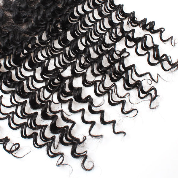 Easy Hair Malaysian Deep Wave Virgin Human Hair 13x4 Ear To Ear Lace Frontal Closure - Easy Hair