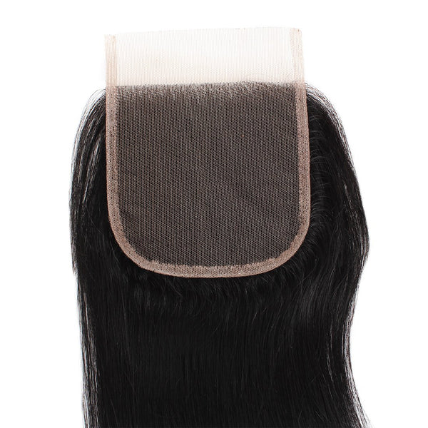 Easy Hair Brazilian Straight Lace Closure 4x4 Swiss Lace Closure Straight Human Hair - Easy Hair
