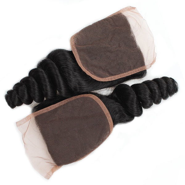 Easy Hair 10A Brazilian Virgin Human Hair Loose Wave 4 Bundles With Closure - Easy Hair