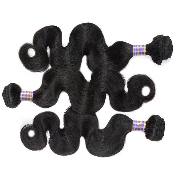 Easy Hair 10A Unprocessed Brazilian Body Wave Human Hair 3 Bundles With Lace Closure - Easy Hair