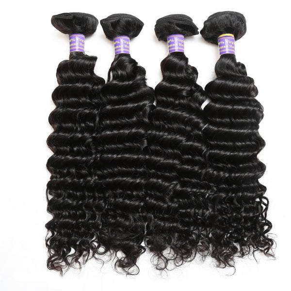 Easy Hair 10A Hot Sell Human Hair Peruvian Deep Wave Virgin Hair Extension 4pcs/lot - Easy Hair
