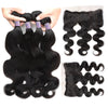 Funmi Hair 4 Bundles With Frontal 10A Body Wave Indian Virgin Hair 4 Bundles With 13x4 Lace Frontal