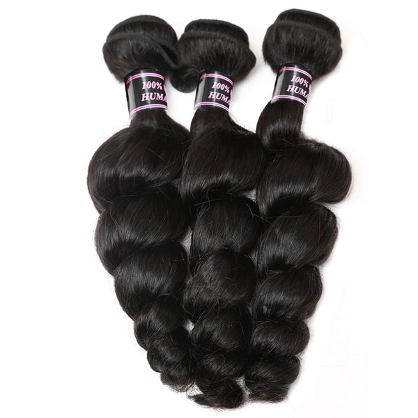 Easy Hair Virgin Peruvian Loose Wave 4 Bundles Human Hair Weave - Easy Hair