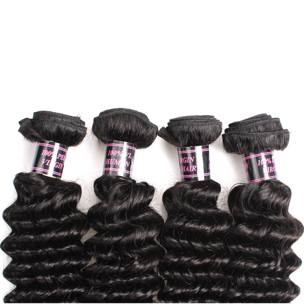 Easy Hair Malaysian Deep Wave Virgin Human Hair Extensions 4pcs/lot - Easy Hair