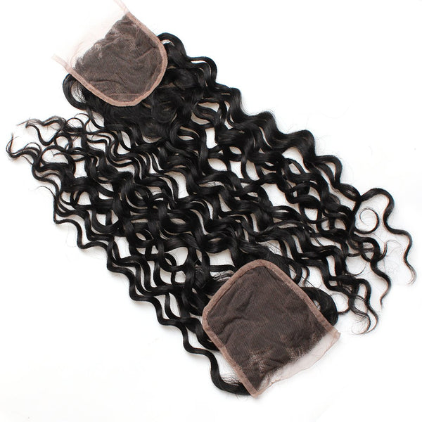 Easy Hair Indian Virgin Hair Water Wave 3 Bundles With Lace Closure - Easy Hair
