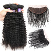 Easy Hair 10A Brazilian Curly Virgin Hair 3 Bundles With Lace Frontals Closure