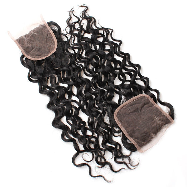 Easy Hair Malaysian Water Wave Virgin Hair Extensions 4 Bundles With Lace Closure - Easy Hair