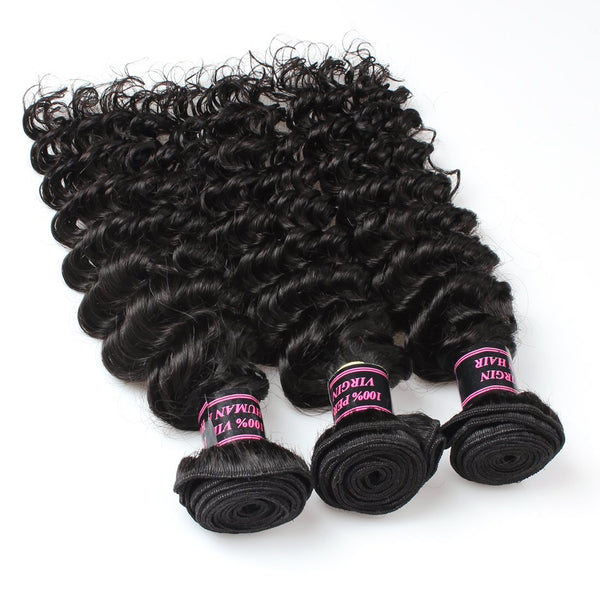 Easy Hair Malaysian Deep Wave Virgin Human Hair Extensions 4pcs/lot - Easy Hair