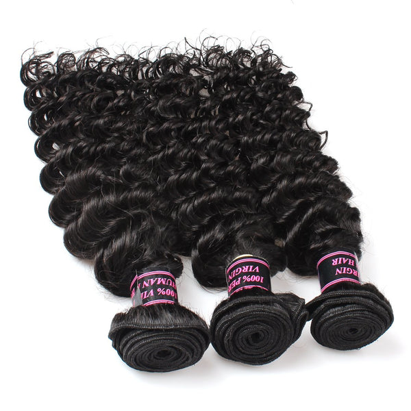 Easy Hair Hot Sell Deep Wave Virgin Brazilian Human Hair 3 Bundles - Easy Hair