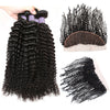 Easy Hair 10A Kinky Curly Malaysian Virgin Hair 4 Bundles With 13x4 Lace Frontal