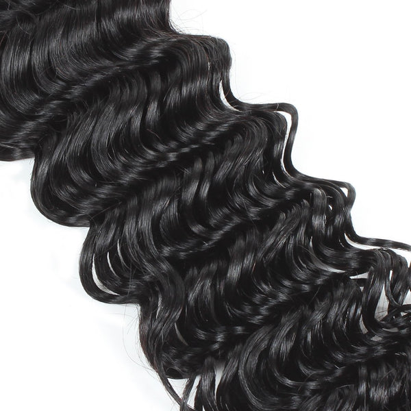 Easy Hair Malaysian Virgin Human Hair Deep Wave Lace Closure Hair Extnesion - Easy Hair