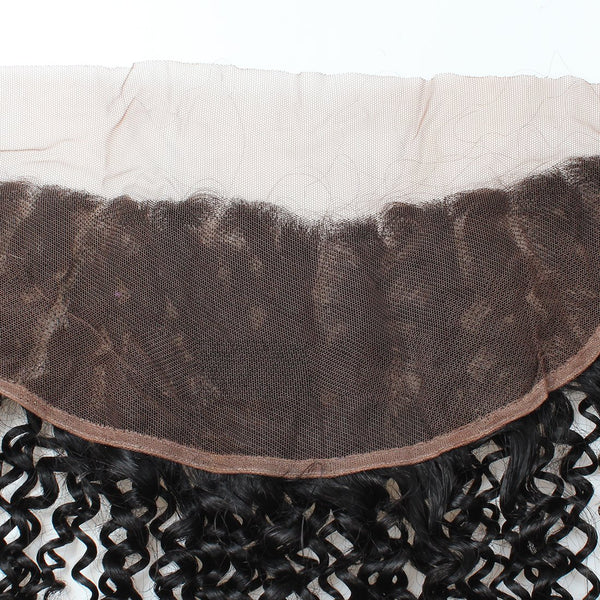 Easy Hair 10A Kinky Curly Peruvian Virgin Human Hair 4 Bundles With 13x4 Lace Frontal Closure - Easy Hair