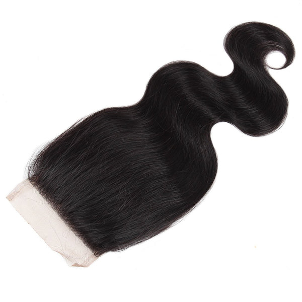 Easy Hair Virgin Indian Body Wave Human Hair Lace Closure 4*4 Swiss Lace Closure - Easy Hair