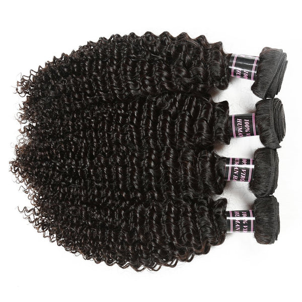 Easy Hair Brazilian Kinky Curly Virgin Human Hair Weave 4 Bundles - Easy Hair