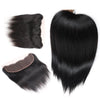 Easy Hair 10A Indian Straight Hair Weave 3 Bundles With 13*4 Lace Frontal