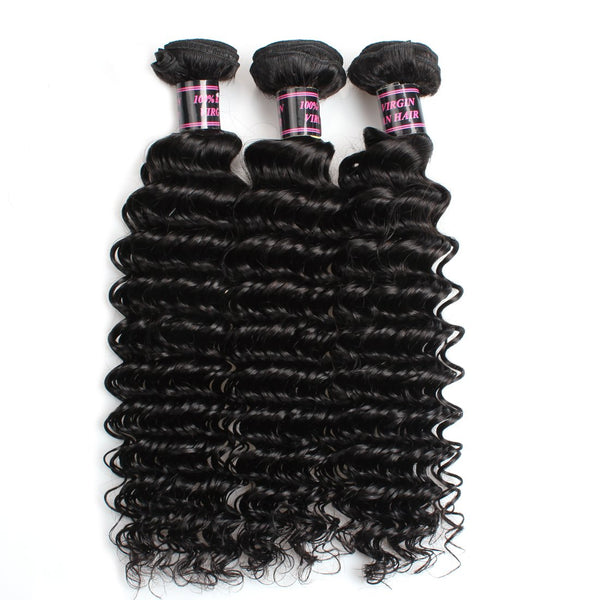 Easy Hair Hot Sell Deep Wave Virgin Brazilian Human Hair 3 Bundles - Easy Hair