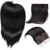 Easy Hair Unprocessed 10A Brazilian Silky Straight Human Hair 3 Bundles With Lace Closure