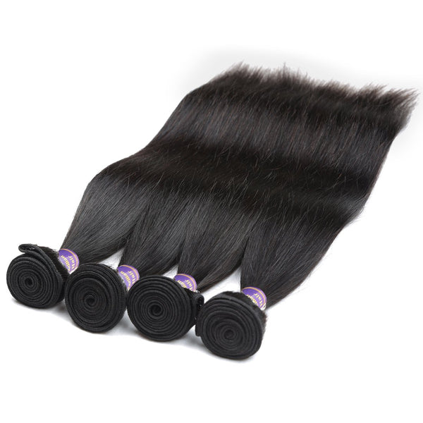 Easy Hair 10A Grade Malaysian Unprocessed Virgin Human Hair Straight 4 Bundle Hair Weave - Easy Hair