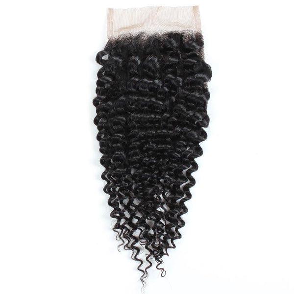 Easy Hair Brazilian Virgin Hair Curly Lace Closure 4x4 Swiss Lace Closure Human Hair - Easy Hair