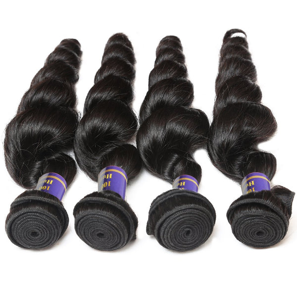 Easy Hair 10A 4 Bundles Malaysian Human Hair Loose Wave 100% Unprocessed Virgin Hair - Easy Hair