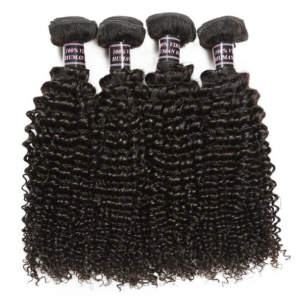 Easy Hair Brazilian Kinky Curly Virgin Human Hair Weave 4 Bundles - Easy Hair