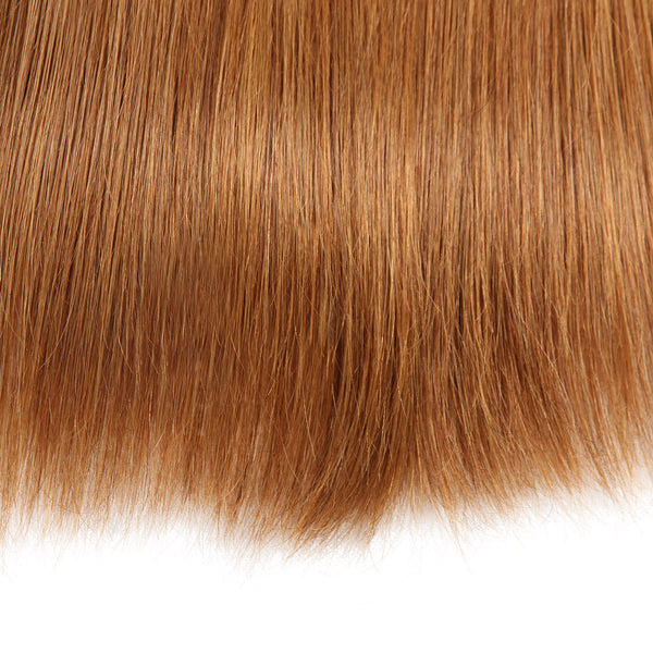 Easy Hair Ombre T1B30 Brazilian Virgin Straight Wave Human Hair Extensions 3 Bundles With 4*4 Lace Closure - Easy Hair