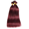 Funmi Hair Color 3 Bundles Burgundy Ombre 99J Dark Wine Red Straight Hair Malaysian Human Hair 3 Bundles
