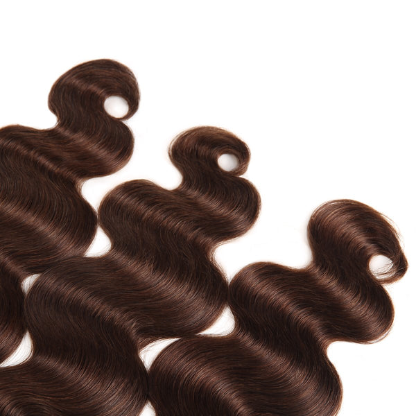 Easy Hair Body Wave Virgin Indian Human Hair 3 Bundles Ombre 2# Human Hair Weave - Easy Hair