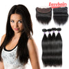 Easy Hair 10A Malaysian Straight Human Hair 4 Bundles With 13x4 Lace Frontal Closure