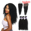 Easy Hair 10A Unprocessed Malaysian Deep Wave Human Hair 3 Bundles With Lace Closure
