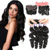 Easy Hair 10A Loose Wave Brazilian Virgin Hair 4 Bundles With 13x4 Lace Frontal Closure