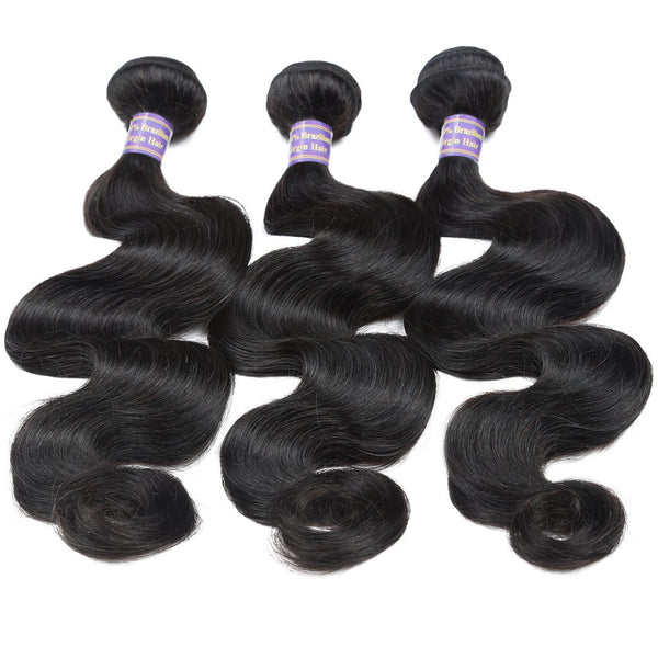 Easy Hair 10A Malaysian Body Wave Virgin Hair 3 Bundles With 13x4 Lace Frontal Closure - Easy Hair