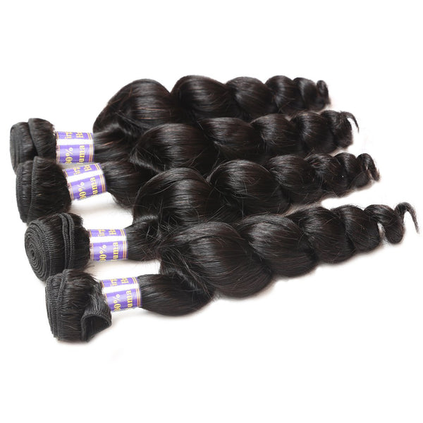 Easy Hair 10A High Quality Peruvian Virgin Human Hair 100% Virgin Human Loose Wave Hair 4pcs/lot - Easy Hair