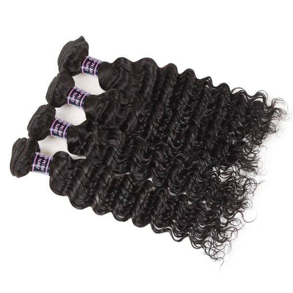 Easy Hair Brazilian Virgin Deep Wave Hair Bundles 4pcs/lot - Easy Hair