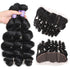 Easy Hair 10A Peruvian Loose Wave Virgin Human Hair 3 Bundles With 1pcs 13x4 Lace Frontal - Easy Hair