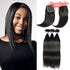 Easy Hair 10A Unprocessed Peruvian Silky Straight Human Hair 3 Bundles With Lace Closure - Easy Hair