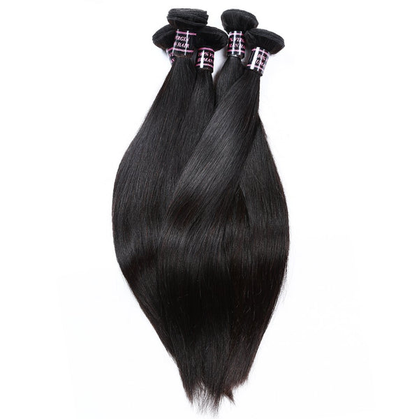 Easy Hair Virgin Indian Straight Hair 4 Bundles Human Hair Extensions - Easy Hair