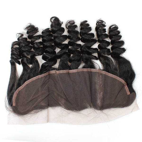 Easy Hair Brazilian Virgin Hair Loose Wave Lace Frontal Closure 13x4 Ear To Ear Closure - Easy Hair
