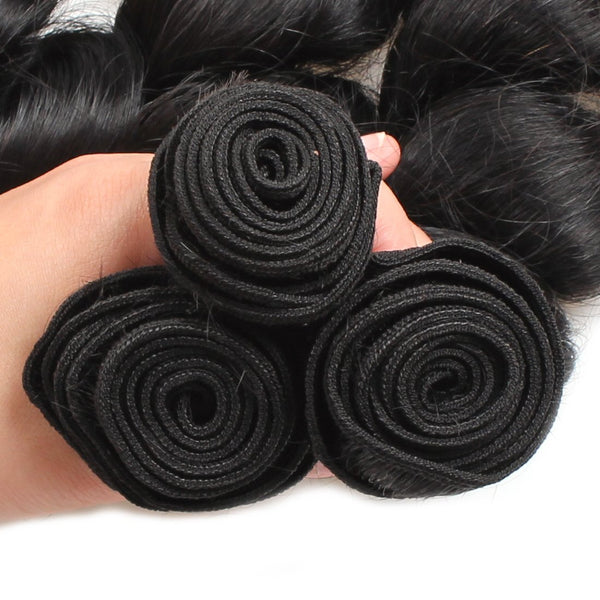 Easy Hair Brazilian Loose Wave Virgin Human Hair Bundles 3pcs/Lot - Easy Hair