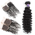 Easy Hair 10A Peruvian Virgin Hair Deep Wave 4 Bundles With Lace Closure Unprocessed Human Hair Bundles - Easy Hair