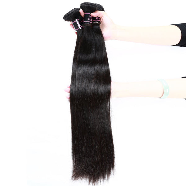 Easy Hair  Malaysian Straight Hair 3 Bundles Virgin Human Hair Natural Color Hair - Easy Hair
