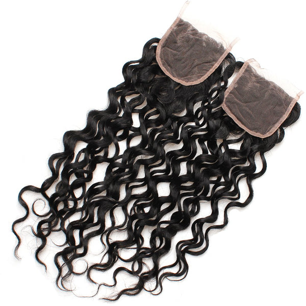 Easy Hair Malaysian Water Wave Virgin Hair Extensions 4 Bundles With Lace Closure - Easy Hair