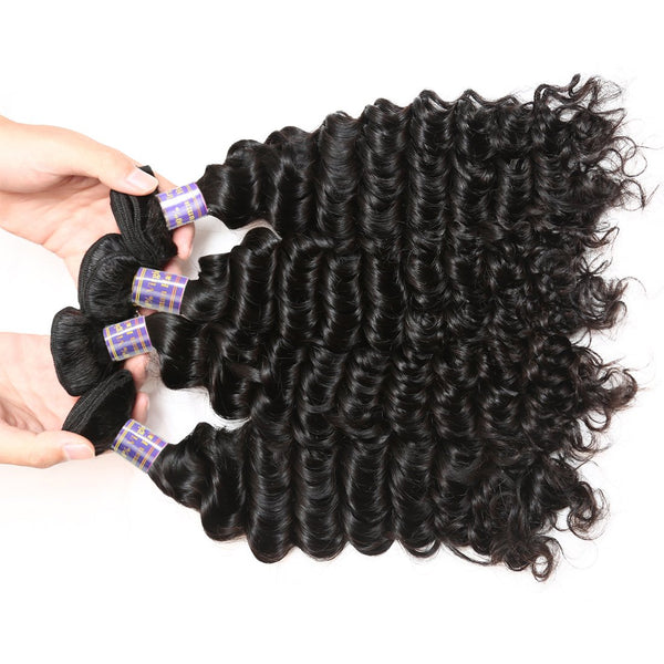 Easy Hair 10A High Quality Brazilian Unprocessed Virgin Human Hair Deep Wave 4 Bundles - Easy Hair