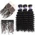 Easy Hair Unprocessed 10A Peruvian Deep Wave Human Hair 3 Bundles With Lace Closure - Easy Hair